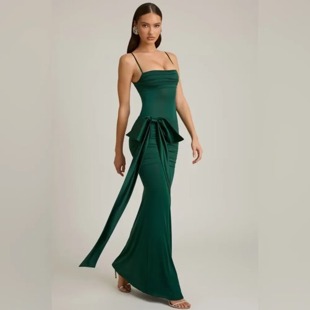 navy midi dress formal Sleeveless Mikado Fit And Flare Midi Dress With V-Back In Midnight